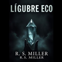 A dark and sinister book cover for 'Lúgubre Eco' by R