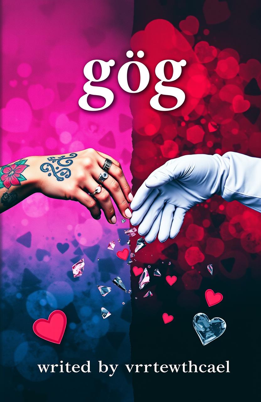 A striking book cover depicting a creative interpretation of love and hate as opposing forces