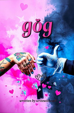 A striking book cover depicting a creative interpretation of love and hate as opposing forces