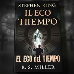 A dark and sinister book cover titled 'El Eco del Tiempo' with the author's name, R