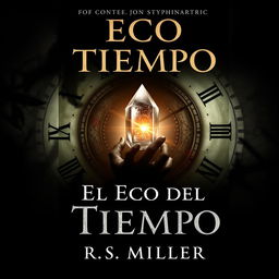 A dark and sinister book cover titled 'El Eco del Tiempo' with the author's name, R