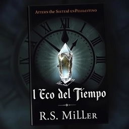 A dark and sinister book cover for 'El Eco del Tiempo' with the author's name, R