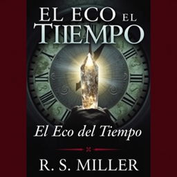 A dark and sinister book cover for 'El Eco del Tiempo' with the author's name, R