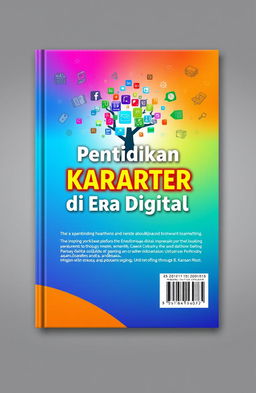 A captivating and modern book cover design for a title named 'Pendidikan Karakter di Era Digital'
