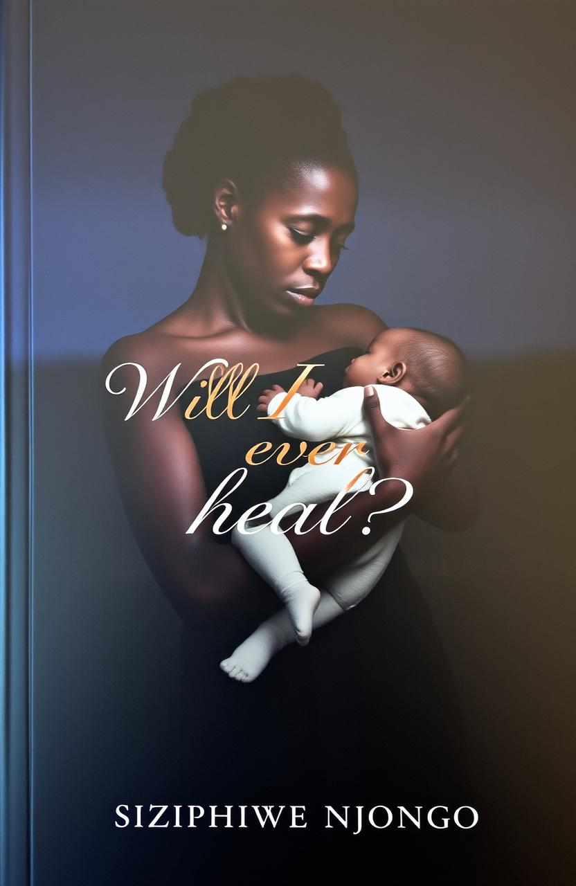 A hauntingly beautiful book cover featuring a black woman holding a baby in her arms, surrounded by a dark field at night