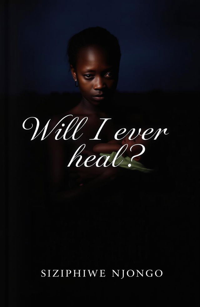 A hauntingly beautiful book cover featuring a black woman holding a baby in her arms, surrounded by a dark field at night