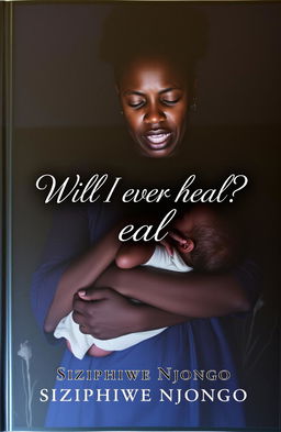 A hauntingly beautiful book cover featuring a black woman holding a baby in her arms, surrounded by a dark field at night