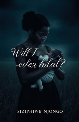 A hauntingly beautiful book cover featuring a black woman holding a baby in her arms, surrounded by a dark field at night