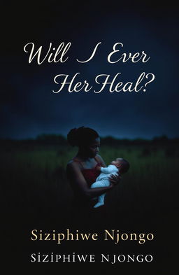 A book cover featuring a black woman holding a baby in a dimly lit field at night