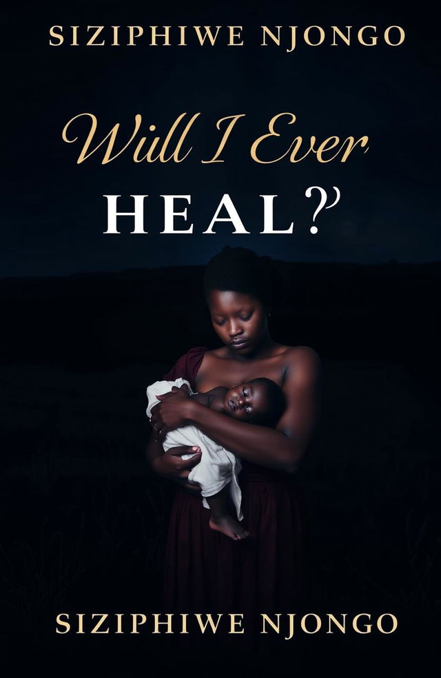 A book cover featuring a black woman holding a baby in a dark field at night, conveying a sense of loneliness and fear