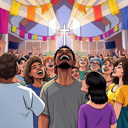 A vivid illustration depicting the dynamic essence of Pentecostalism and its influence on the future of Christianity