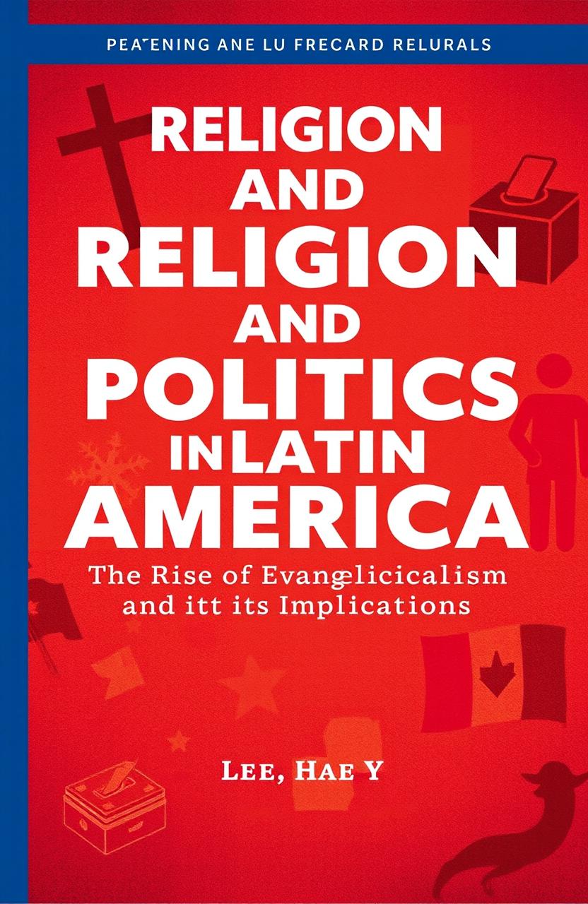 A scholarly book cover design for 'Religion and Politics in Latin America: The Rise of Evangelicalism and its Implications' by Lee, Hae Y