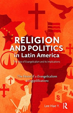 A scholarly book cover design for 'Religion and Politics in Latin America: The Rise of Evangelicalism and its Implications' by Lee, Hae Y
