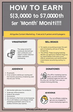 A detailed guide on how to earn between $4,000 to $7,000 per month using TikTok, focusing on content creation strategies, monetization options, brand partnerships, and audience engagement techniques