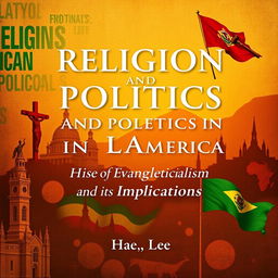 A scholarly book cover design for 'Religion and Politics in Latin America: The Rise of Evangelicalism and its Implications' by Lee, Hae Y