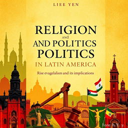 A scholarly book cover design for 'Religion and Politics in Latin America: The Rise of Evangelicalism and its Implications' by Lee, Hae Y