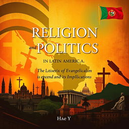 A scholarly book cover design for 'Religion and Politics in Latin America: The Rise of Evangelicalism and its Implications' by Lee, Hae Y