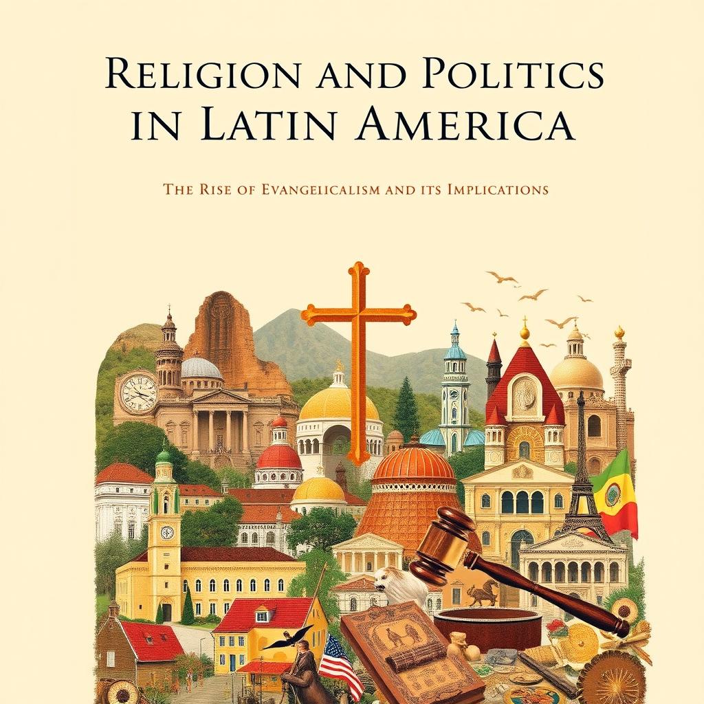 A refined book cover design for 'Religion and Politics in Latin America: The Rise of Evangelicalism and its Implications' by Lee, Hae Y