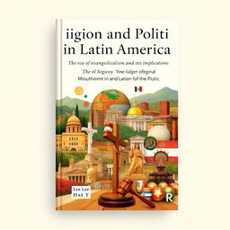 A refined book cover design for 'Religion and Politics in Latin America: The Rise of Evangelicalism and its Implications' by Lee, Hae Y