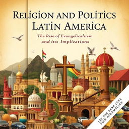 A refined book cover design for 'Religion and Politics in Latin America: The Rise of Evangelicalism and its Implications' by Lee, Hae Y