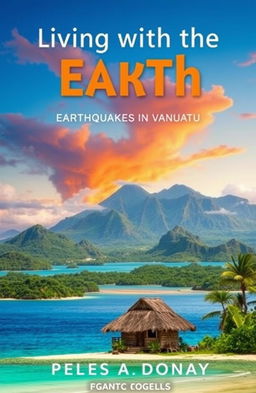 A visually captivating ebook cover for 'Living with the Earth: Earthquakes in Vanuatu'