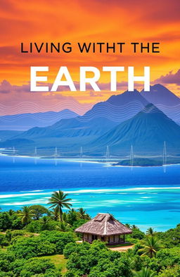 A visually captivating ebook cover for 'Living with the Earth: Earthquakes in Vanuatu'
