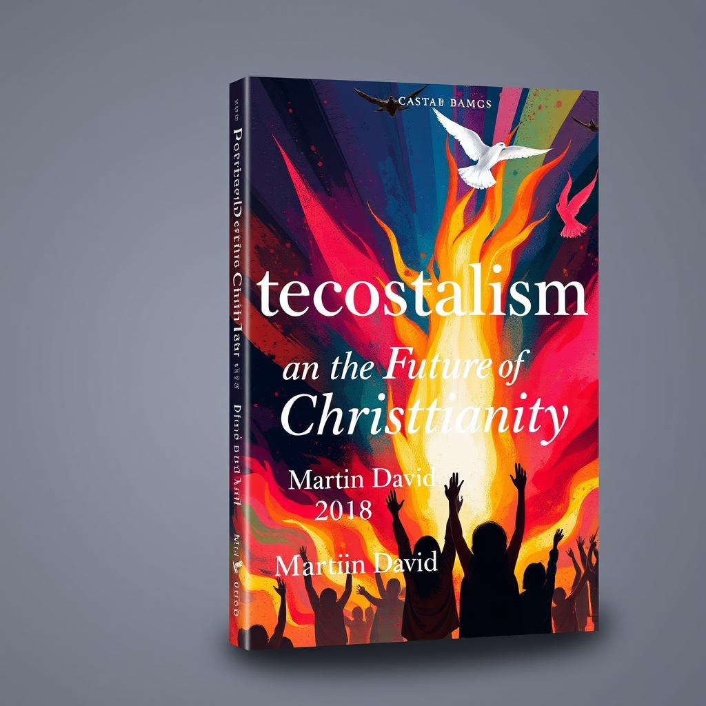 A vibrant and engaging cover design for a book titled 'Pentecostalism and the Future of Christianity' by Martin David, published by Oxford University Press in 2018