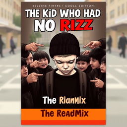 A book cover for 'The Kid Who Had No Rizz'