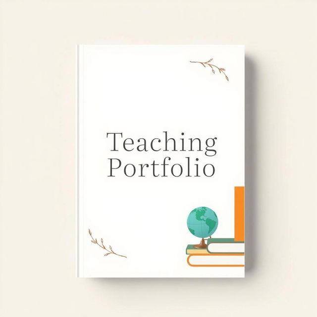 A visually appealing cover for a Teaching Portfolio, featuring a clean and elegant design