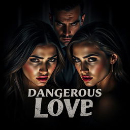A gripping scene of dangerous love and betrayal, showcasing two striking sisters caught in a moment of tension