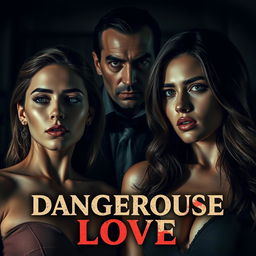 A gripping scene of dangerous love and betrayal, showcasing two striking sisters caught in a moment of tension