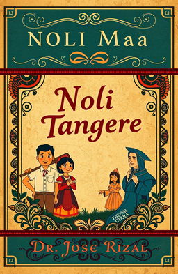 An A4 size book cover design for 'Noli Me Tangere' by Dr