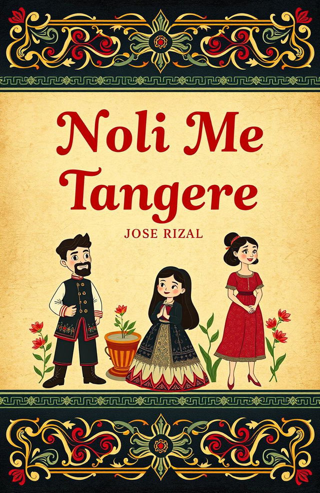 An A4 size book cover design for 'Noli Me Tangere' by Dr