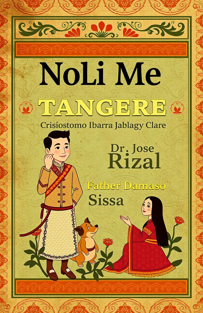 An A4 size book cover design for 'Noli Me Tangere' by Dr