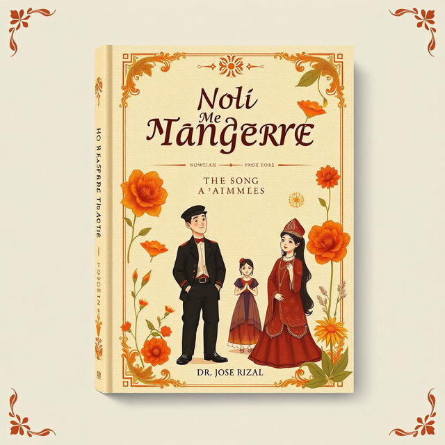 An A4 size book cover design for 'Noli Me Tangere' by Dr