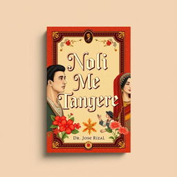 An A4 size book cover design for 'Noli Me Tangere' by Dr