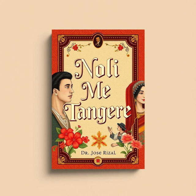 An A4 size book cover design for 'Noli Me Tangere' by Dr