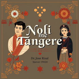 An A4 size book cover design for 'Noli Me Tangere' by Dr