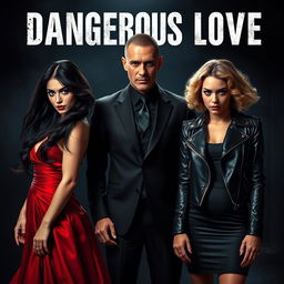 A thrilling and intense scene showcasing a dangerous love betrayal featuring two sisters and a mafia guy