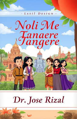 An A4 book cover design for the novel 'Noli Me Tangere' by Dr