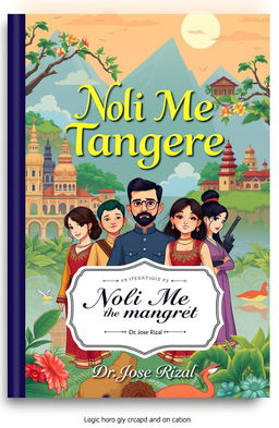 An A4 book cover design for the novel 'Noli Me Tangere' by Dr