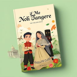 An A4 book cover design for the novel 'Noli Me Tangere' by Dr