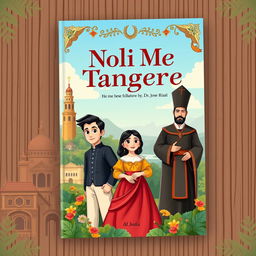 An A4 book cover design for the novel 'Noli Me Tangere' by Dr