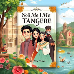 An A4 book cover design for the novel 'Noli Me Tangere' by Dr