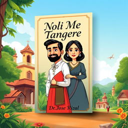 An A4 book cover design for the novel 'Noli Me Tangere' by Dr