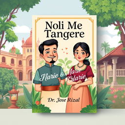 An A4 book cover design for the novel 'Noli Me Tangere' by Dr