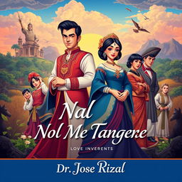 A vibrant A4 book cover design for the novel 'Noli Me Tangere' by Dr