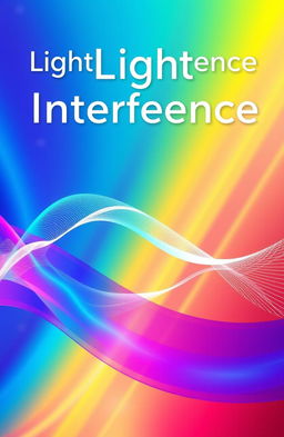 A visually stunning and informative cover design depicting the phenomenon of light interference