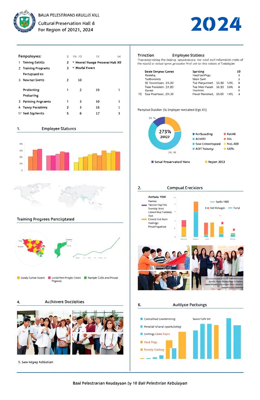 A detailed report for the personnel department of the Cultural Preservation Hall Region XIII for the year 2024