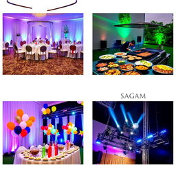 A series of professional images showcasing the creativity and expertise of Infinity Creation, a company specializing in event planning and management